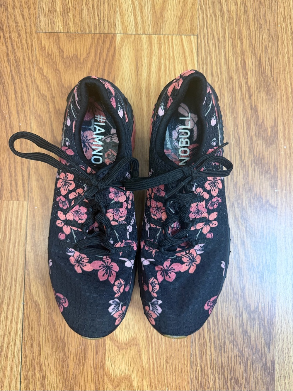 NOBULL Women’s 9 Black Pink Floral Training Shoes